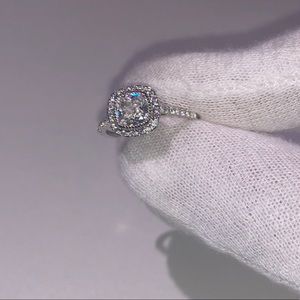 Real Silver Diamond Ring